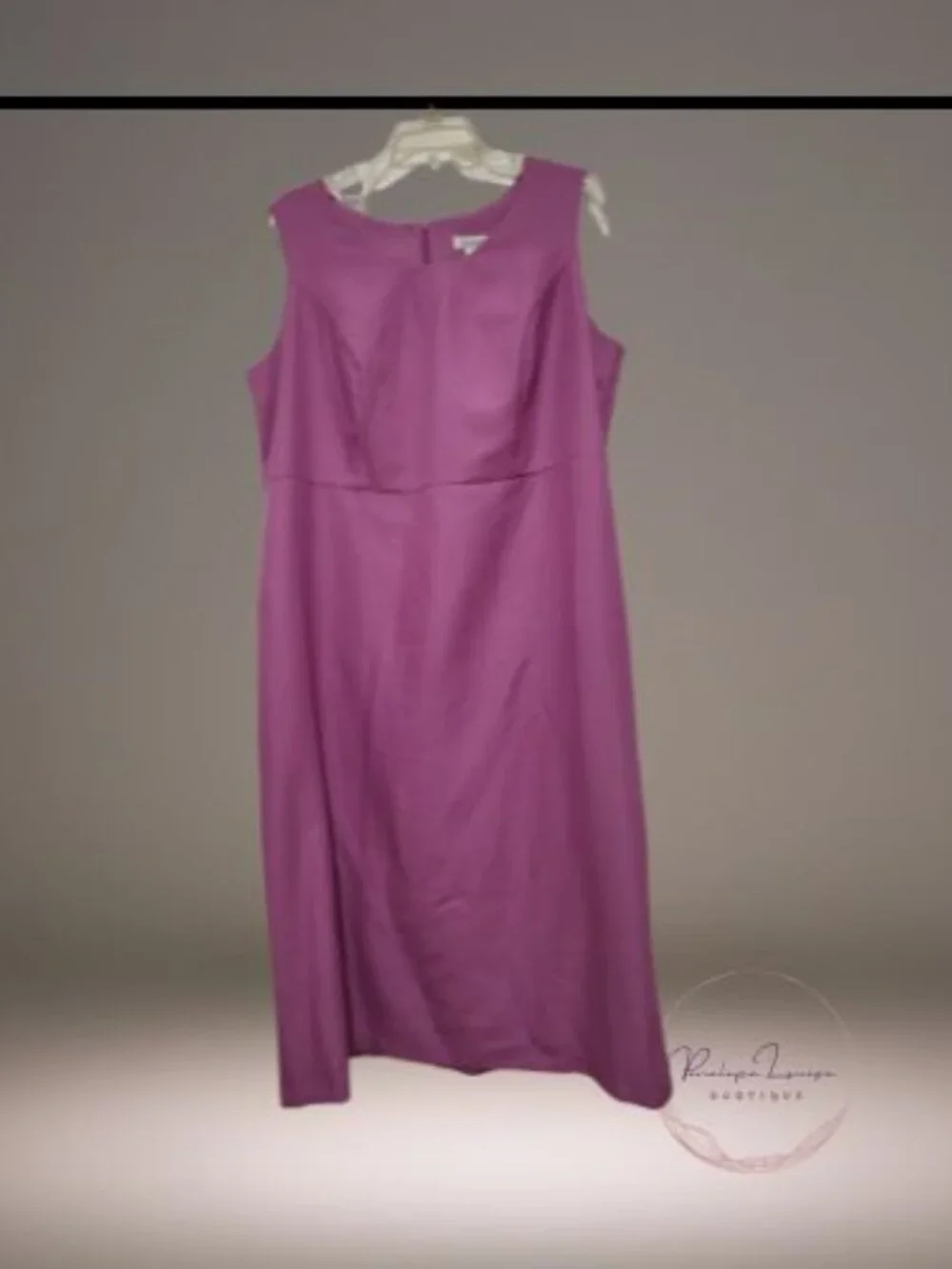 Roaman’s 2 Piece Dress & Jacket Set Purple 18W/22W Plus Size Ruffle Trim